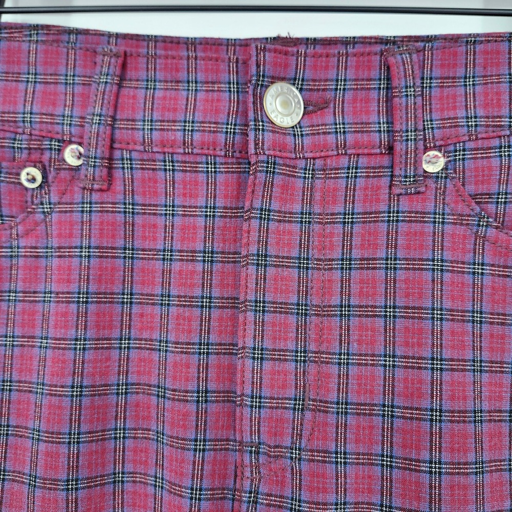 American Eagle Plaid Hi-Rise Mini Skirt Womens 4 Grunge Dark Academia Schoolgirl - Picture 9 of 9